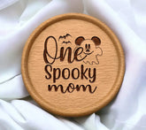 One Spooky Mom SVG Design -  Ghost & Bats T-Shirt SVG